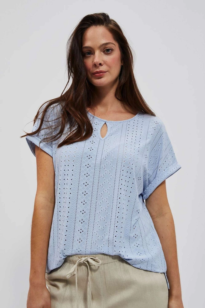 LADIES TSHIRT L-TS-4034 PALE BLUE