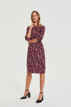 WOMEN'S DRESS L-SU-4914 FUCHSIA