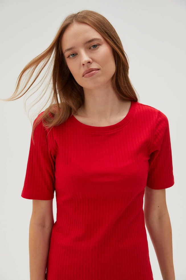 KOSZULKA DAMSKA L-TS-4602 RED