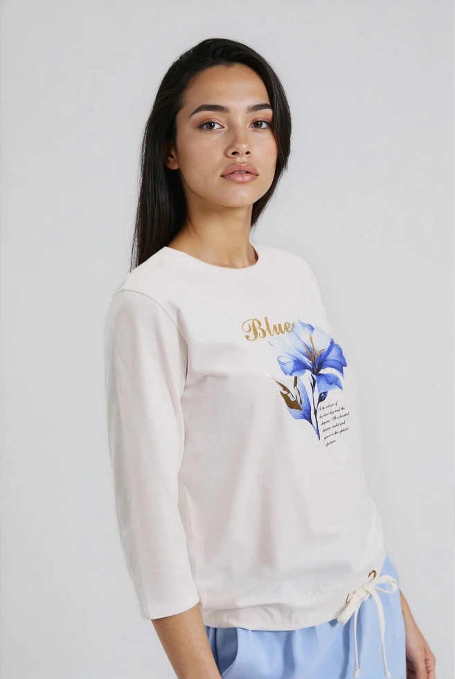 BLUZKA DAMSKA L-TS-4906 OFF WHITE-pakiet