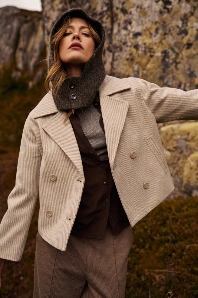 WOMEN'S JACKETS Z-KU-4804 BEIGE