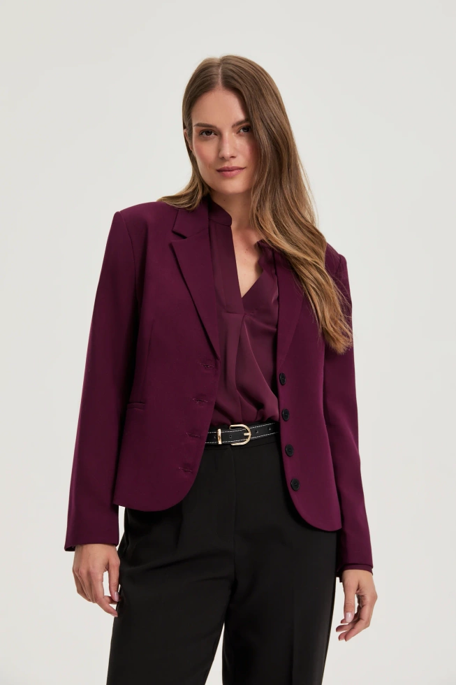 MARYNARKA DAMSKA Z-MR-4812 BURGUNDY-pakiet