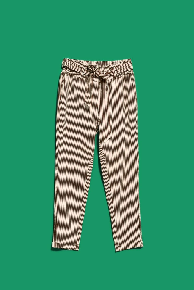 SPODNIE DAMSKIE L-SP-4015 BROWN_OFF WHITE