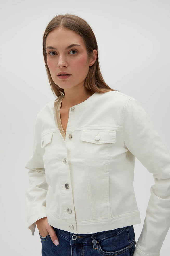 WOMEN'S JACKETS L-KU-4615 OFF WHITE