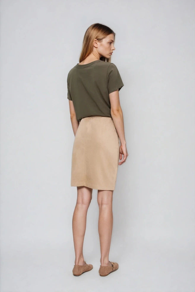 WOMEN'S SKIRT L-SC-4902 BEIGE