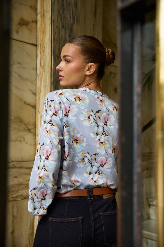 WOMEN'S SHIRT L-KO-4907 BLUE