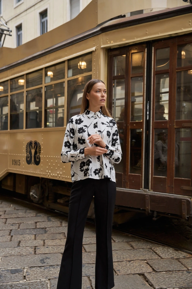 WOMEN'S SHIRT L-KO-4902 OFF WHITE