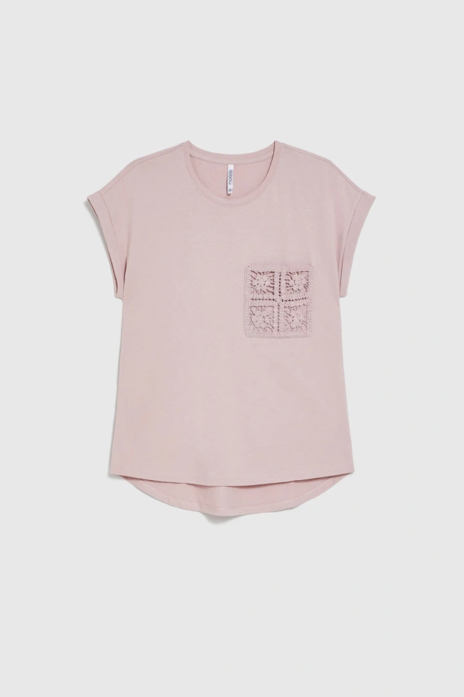 WOMEN'S TSHIRT L-TS-4975 DUSTY PINK-set