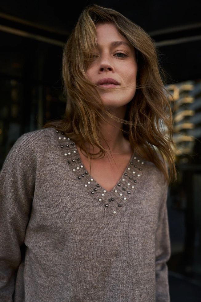 WOMEN'S SWEATER Z-SW-4871 COFFEE