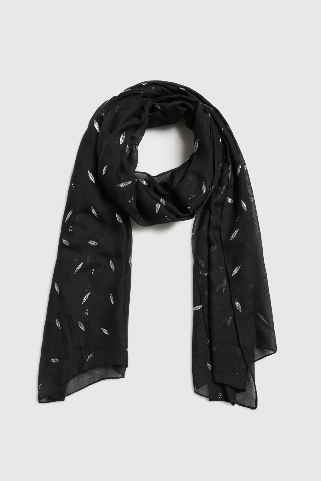 WOMEN'S SCARF L-SZ-4911 BLACK-set