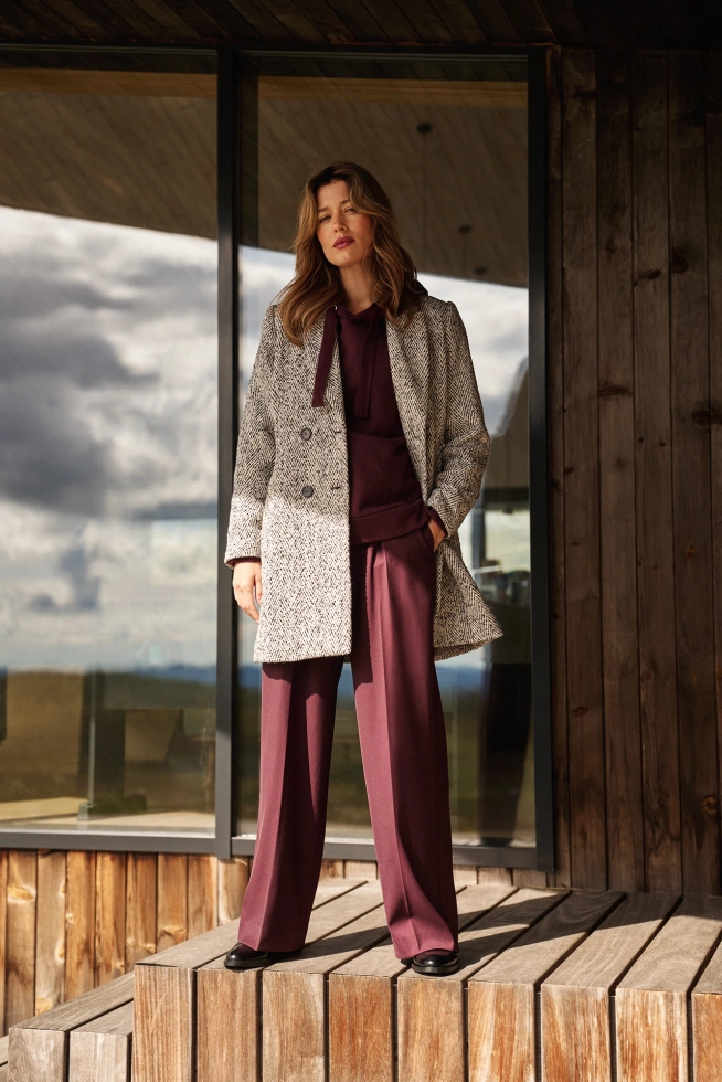 WOMEN'S PANTS Z-SP-4830 BURGUNDY