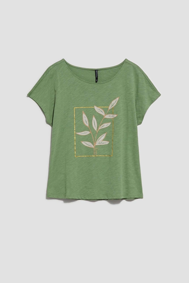 LADIES TSHIRT L-TS-4044 OLIVE