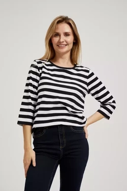 BLUZKA DAMSKA L-TS-4325 BLACK_WHITE