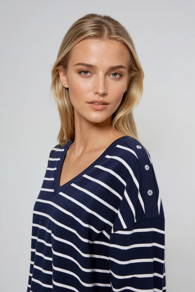 WOMEN'S SWEATSHIRT L-BL-4910 NAVY