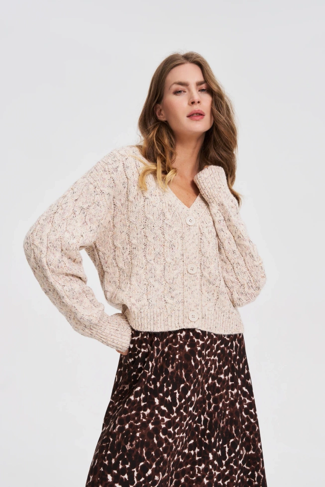 WOMEN'S SWEATER Z-SW-4802 L.BEIGE MEL