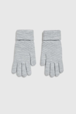 WOMEN'S GLOVES Z-RE-4811 GREY MEL-set