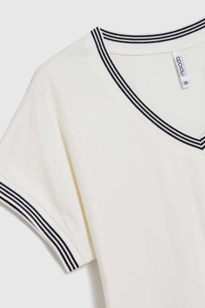 KOSZULKA DAMSKA L-TS-4908 OFF WHITE-pakiet