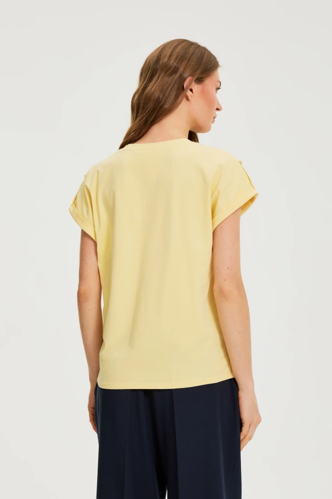 WOMEN'S TSHIRT L-TS-4909 L.YELLOW