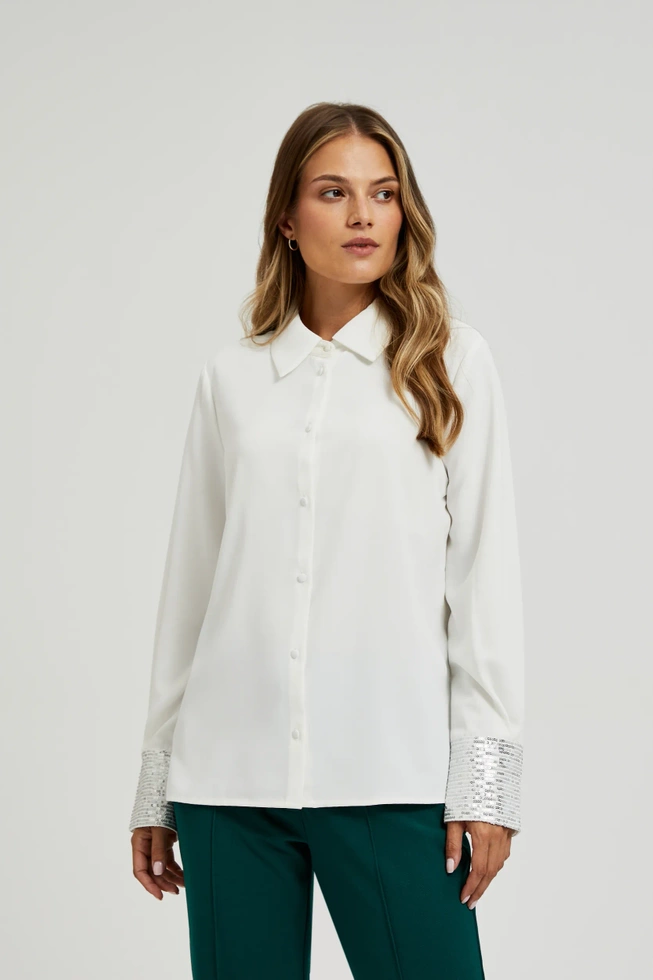 WOMEN'S SHIRT Z-KO-4549 OFF WHITE