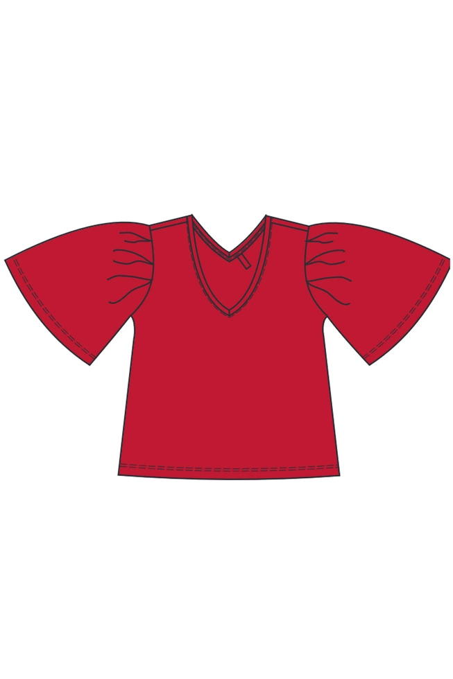 WOMEN'S TSHIRT L-TS-4705 RED-set