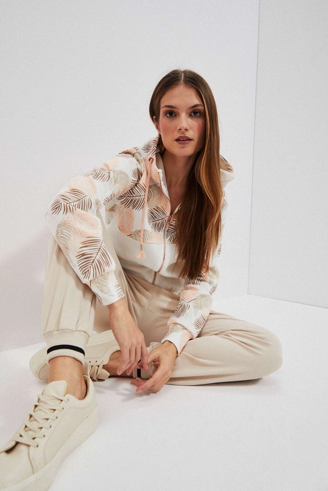 LADIES SWEATSHIRT L-BL-4004 OFF WHITE