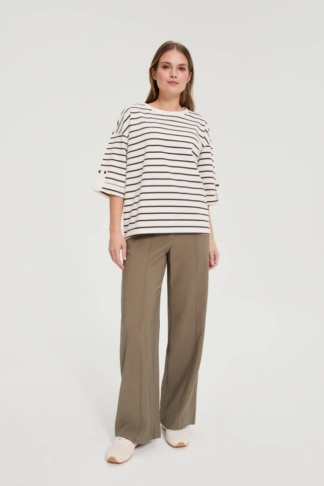 WOMEN'S SWEATSHIRT L-BL-4913 OFF WHITE