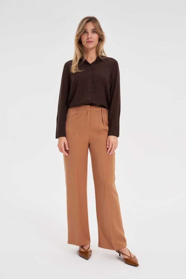 WOMEN'S SHIRT Z-KO-4822 BROWN
