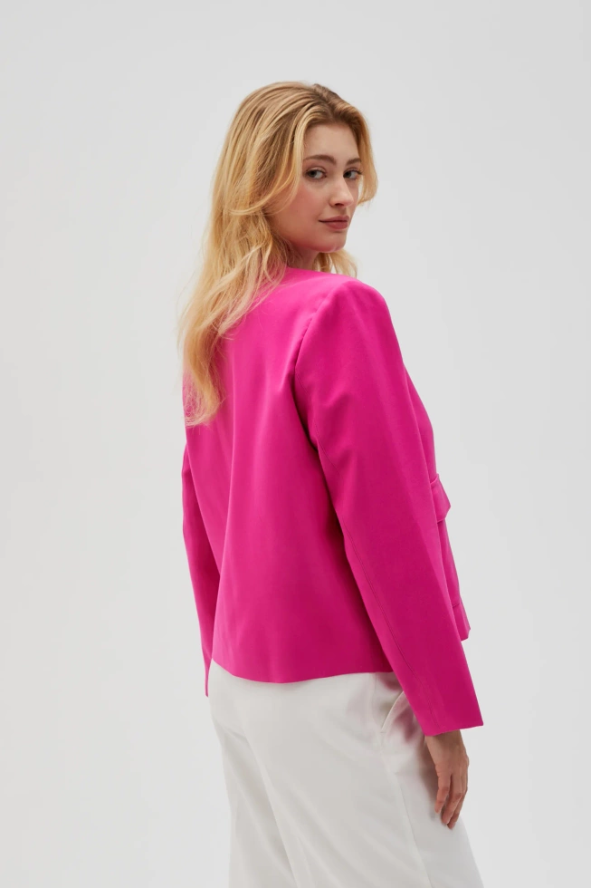 WOMEN'S JACKETS L-KU-4618 FUCHSIA