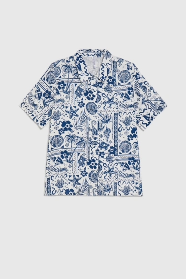 WOMEN'S SHIRT L-KO-4939 NAVY-set