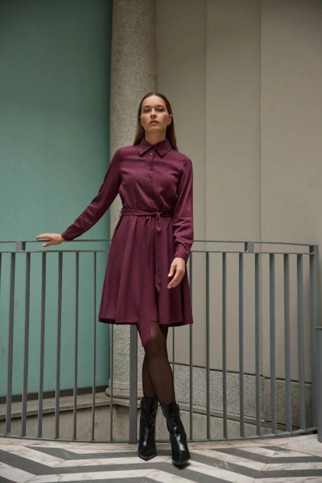 SUKIENKA DAMSKA Z-SU-4830 BURGUNDY