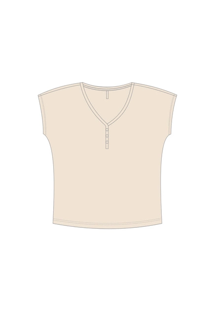 KOSZULKA DAMSKA L-TS-4977 CREAM