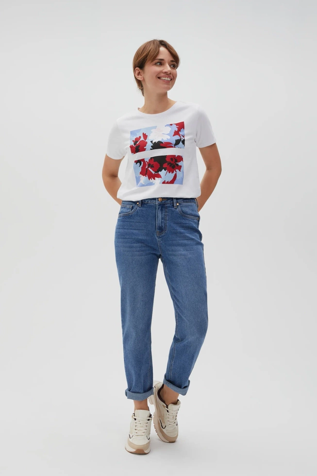 WOMEN'S TSHIRT L-TS-4628 WHITE