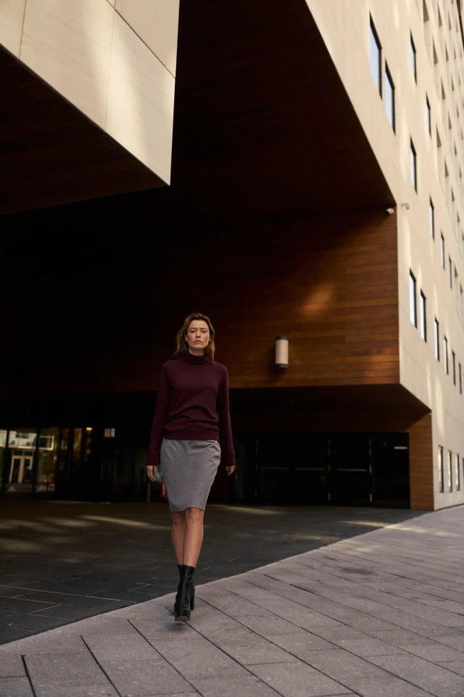 WOMEN'S SWEATER Z-SW-4809 BURGUNDY