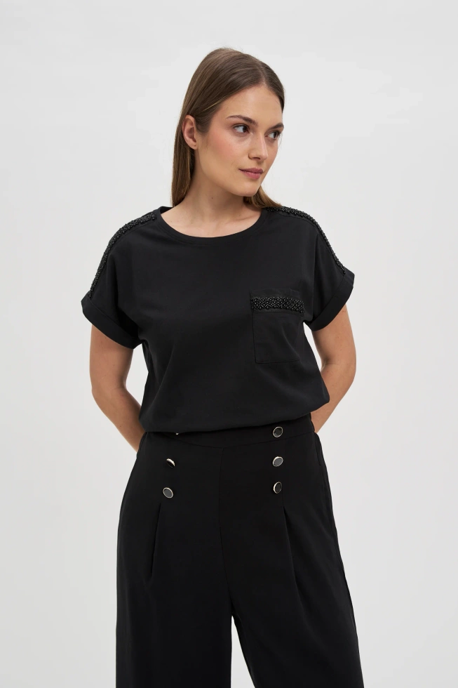 WOMEN'S TSHIRT L-TS-4650 BLACK