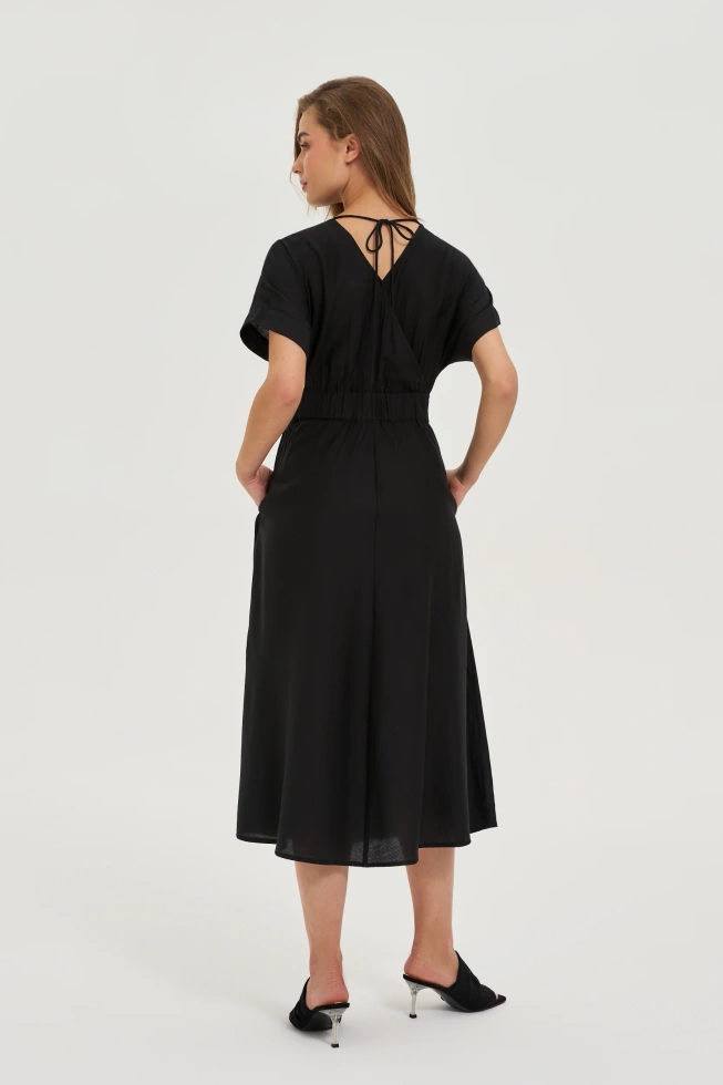 WOMEN'S DRESS L-SU-4652 BLACK