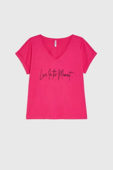 WOMEN'S TSHIRT L-TS-4958 FUCHSIA