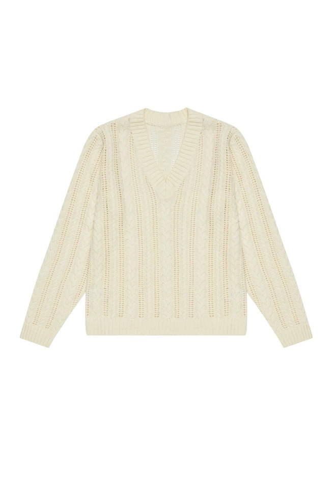 Sweater with a braid pattern