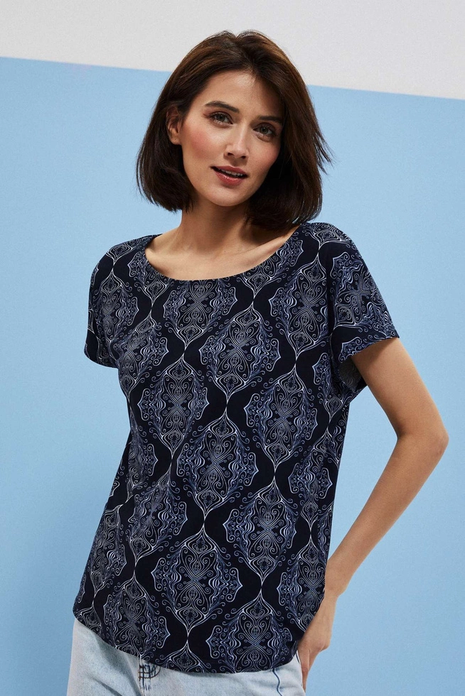 Blouse with an original print