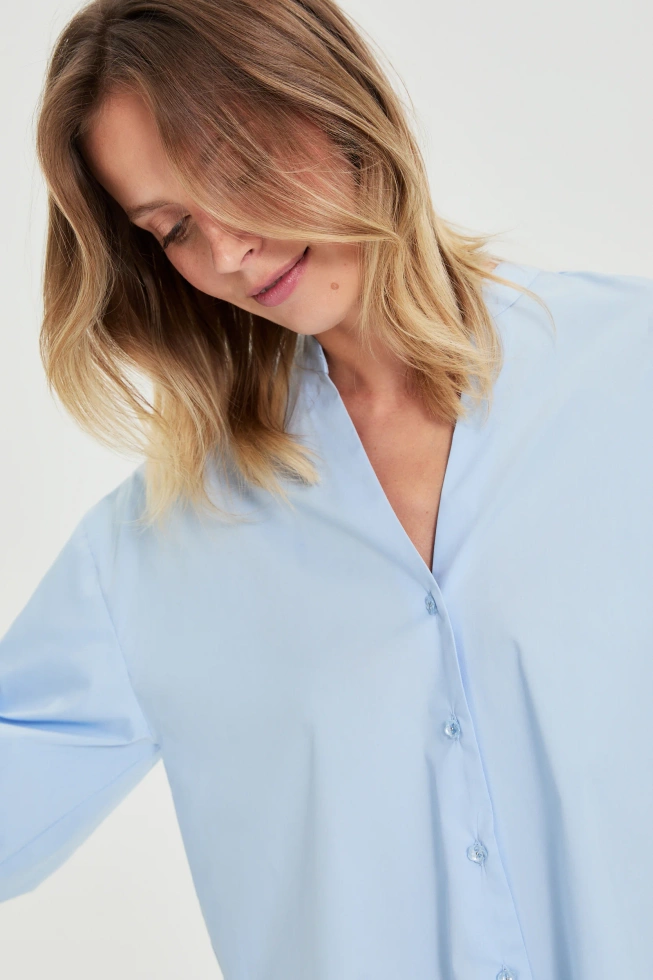 WOMEN'S SHIRT L-KO-4908 L.BLUE