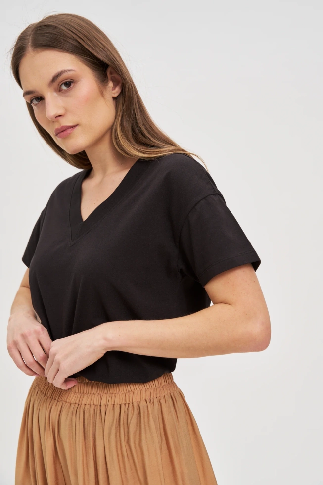 WOMEN'S TSHIRT L-TS-4625 BLACK