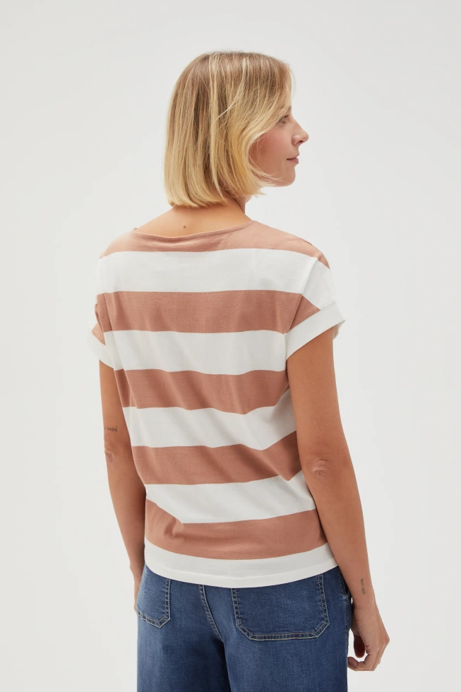 WOMEN'S TSHIRT L-TS-4607 L.BROWN-set