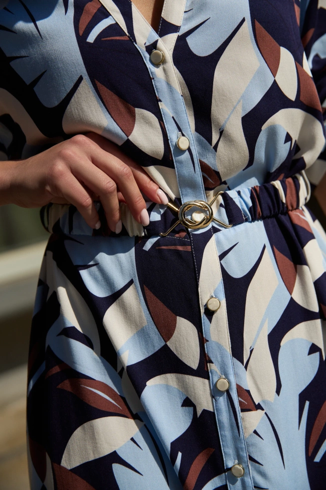 WOMEN'S DRESS L-SU-4909 NAVY-set