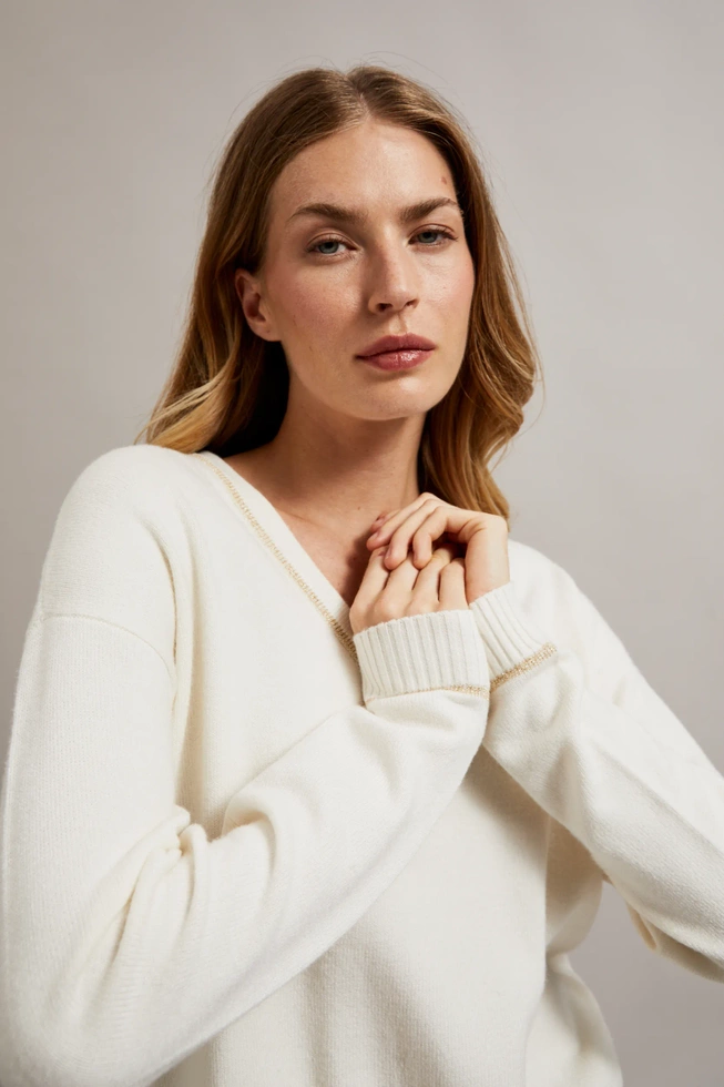 WOMEN'S SWEATER Z-SW-4518 OFF WHITE