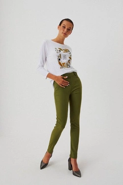 High-waisted skinny pants