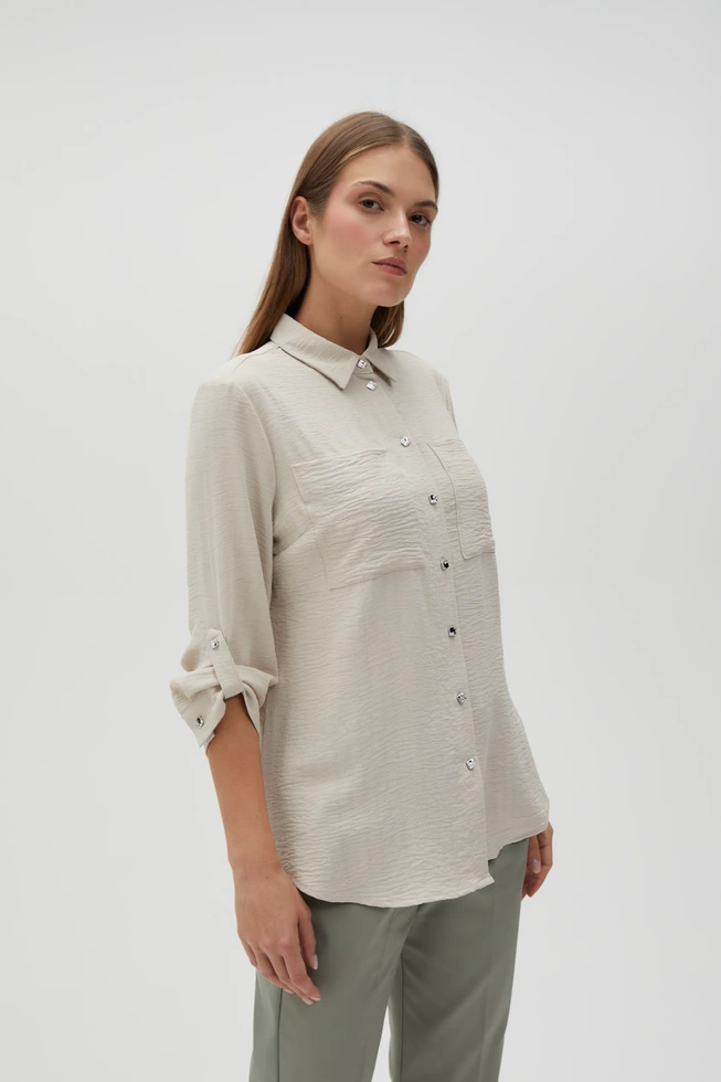 WOMEN'S SHIRT L-KO-4613 L.BEIGE-set