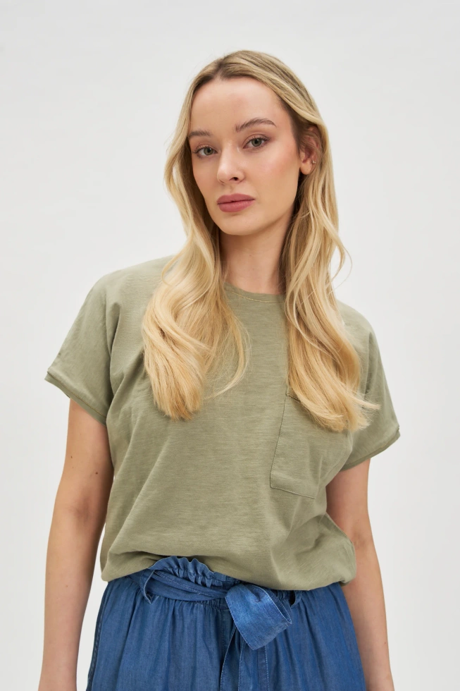 WOMEN'S TSHIRT L-TS-4693 OLIVE-set