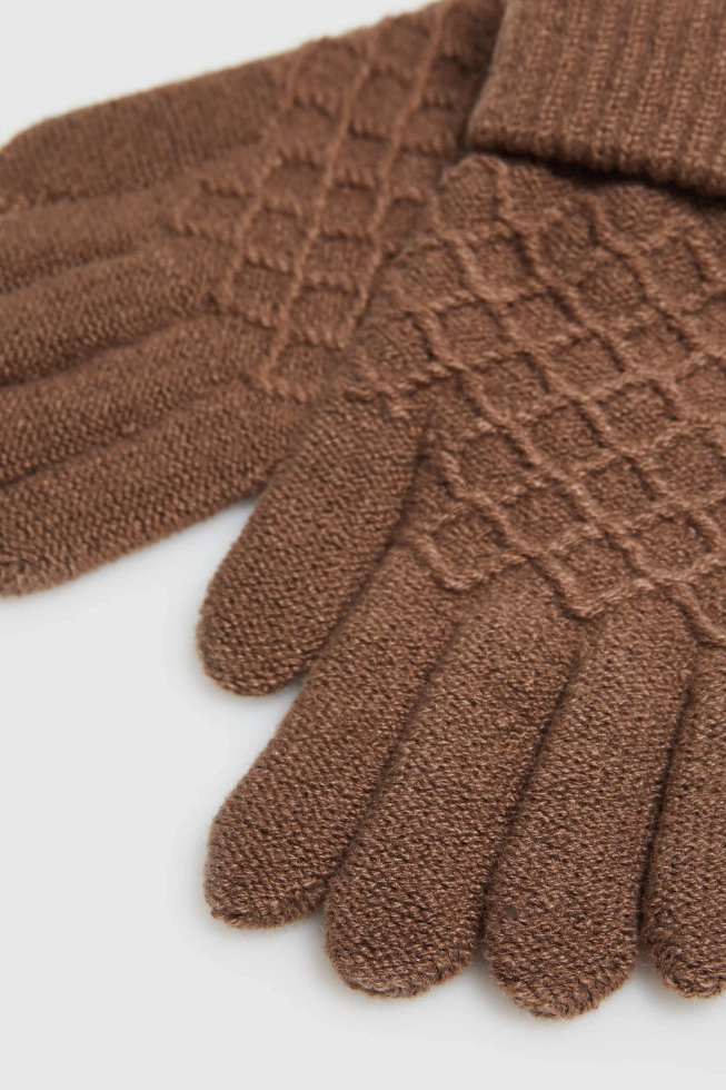 WOMEN'S GLOVES Z-RE-4806 BROWN