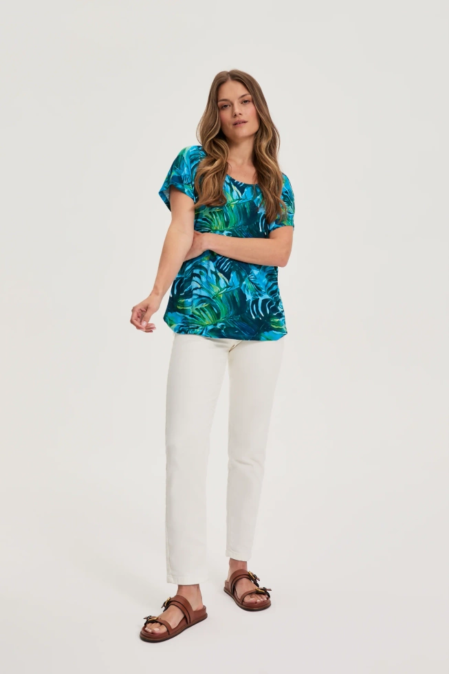 WOMEN'S TSHIRT L-TS-4696 BLUE
