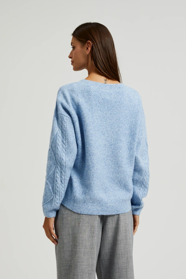 WOMEN'S SWEATER Z-SW-4524 L.BLUE MEL