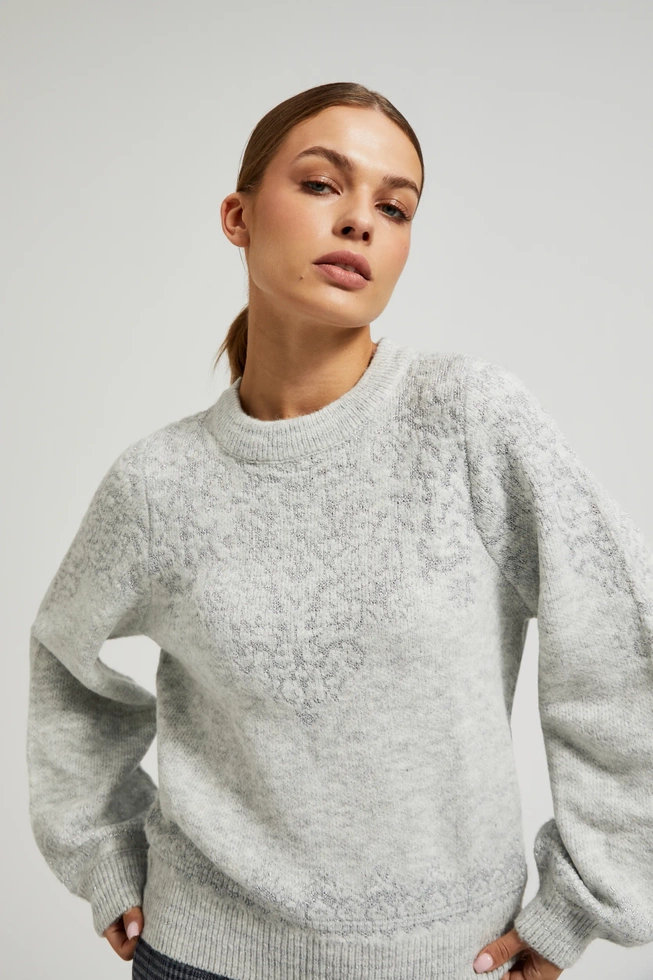 WOMEN'S SWEATER Z-SW-4551 GREY MEL